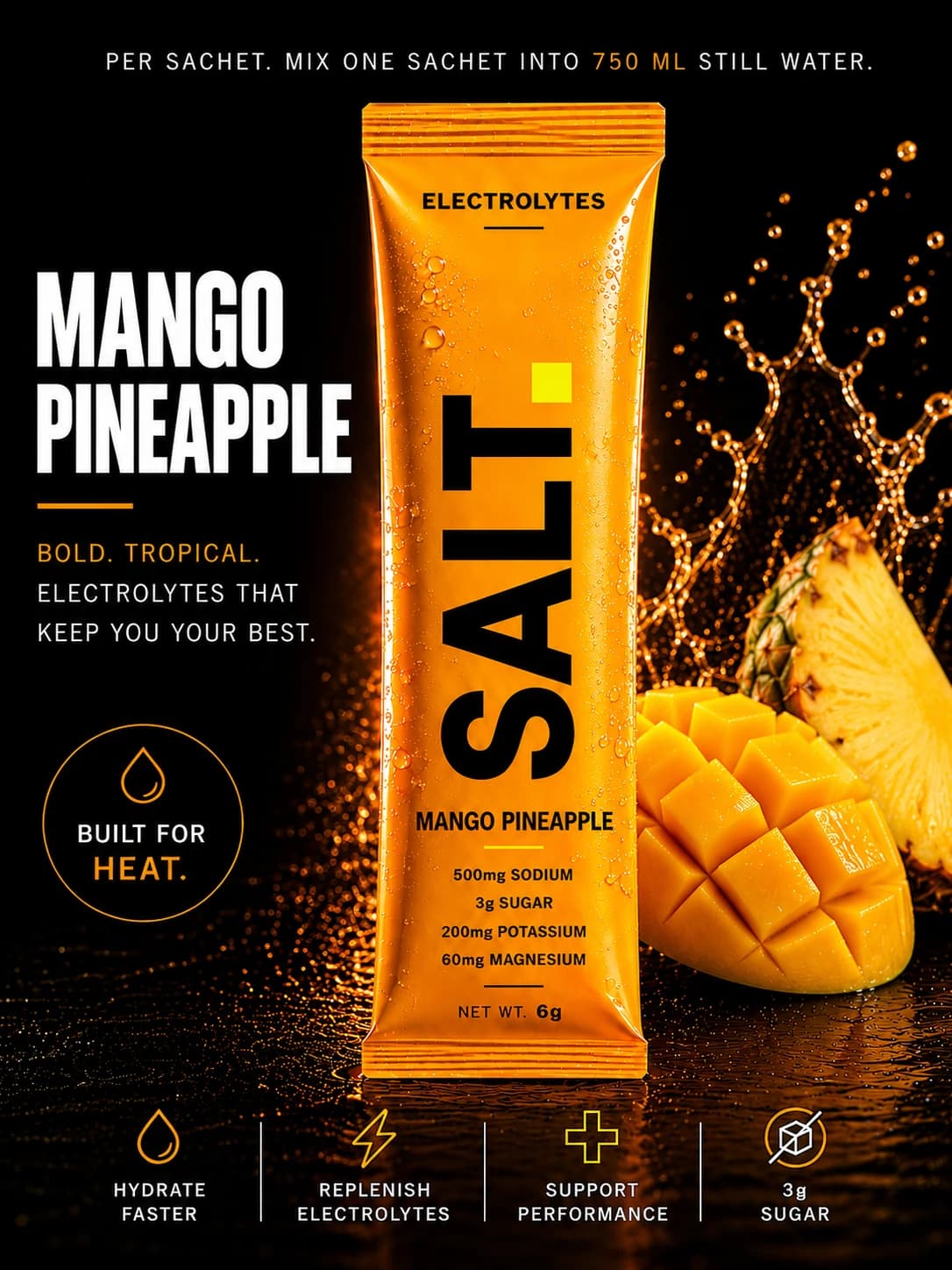 SOLT Mango Pineapple — Tropical. Juicy. Built for heat.