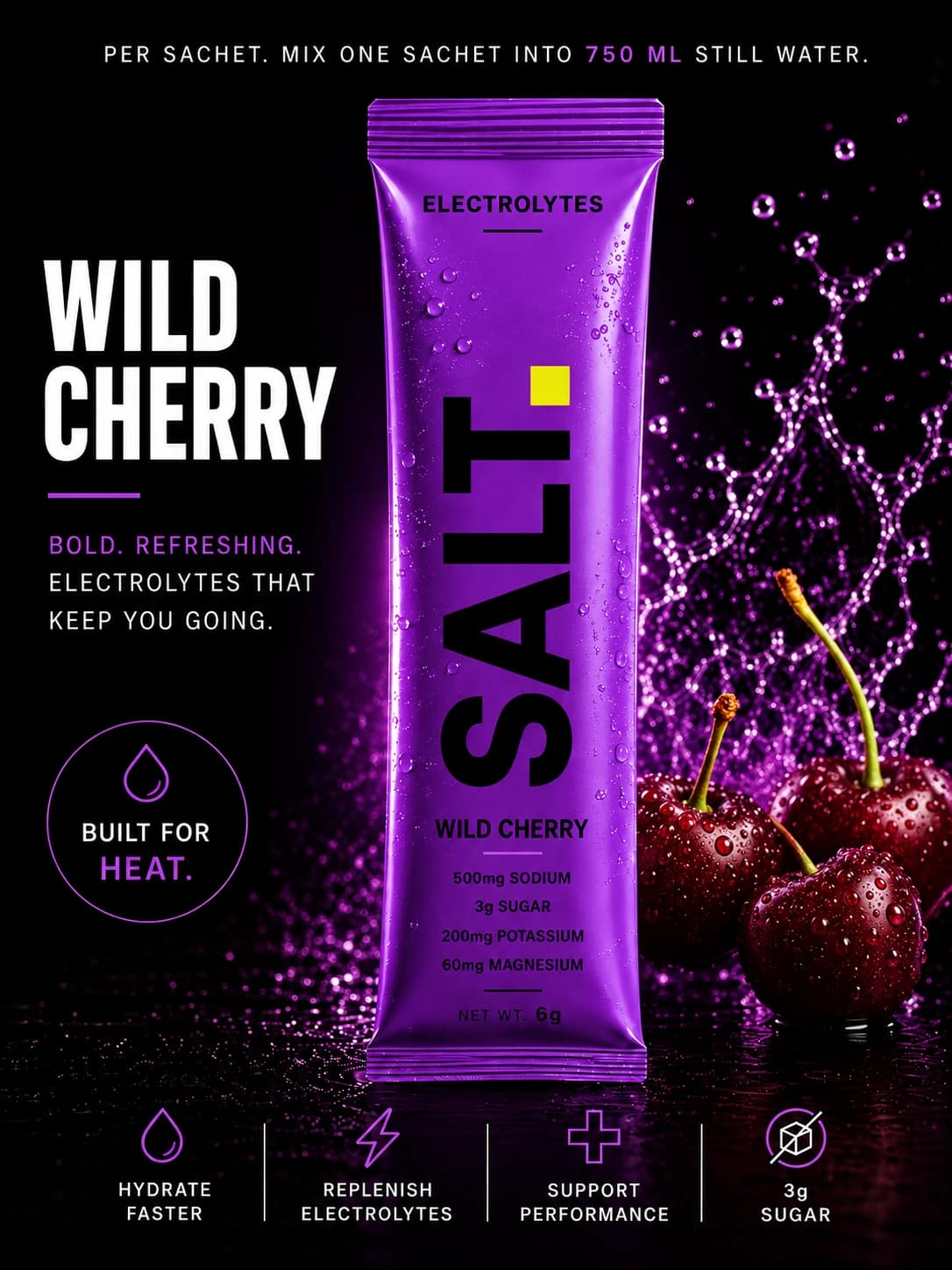 SOLT Wild Cherry — Bold. Refreshing. Built for heat.